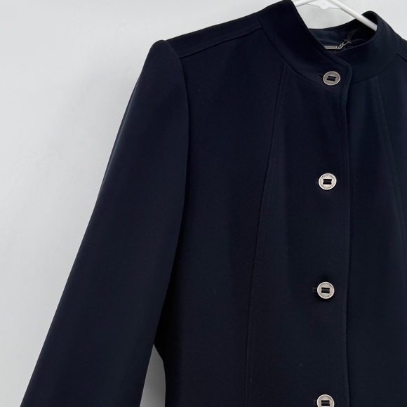 Calvin Klein Jacket Women 12 Black Buttons Blazer Coat Office Career Academia - Picture 3 of 11